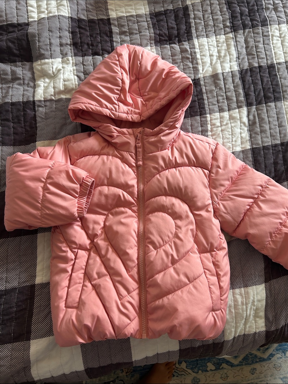 Old Navy Girls Pink Hooded Puffer Jacket
